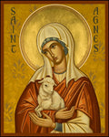 Wood Plaque - St. Agnes by J. Cole