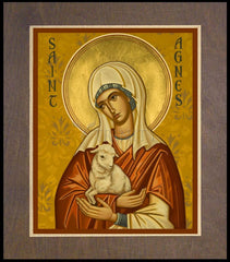 Wood Plaque Premium - St. Agnes by J. Cole