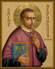 Wood Plaque - St. Alphonsus Liguori by J. Cole