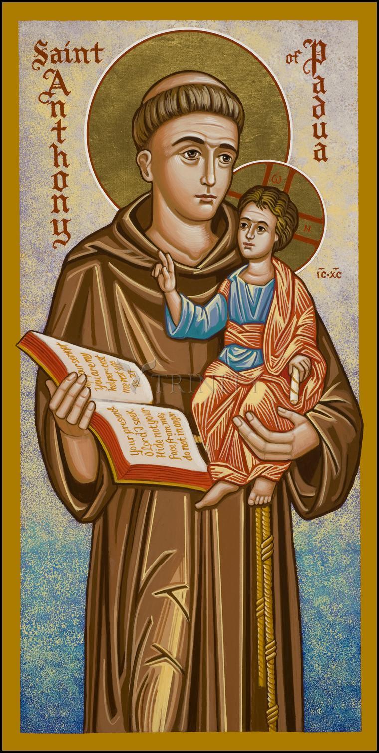 St. Anthony of Padua - Wood Plaque by Julie Lonneman - Trinity Stores