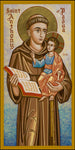 Wood Plaque - St. Anthony of Padua by J. Cole