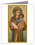 Custom Text Note Card - St. Anthony of Padua by J. Cole