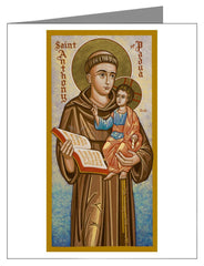 Custom Text Note Card - St. Anthony of Padua by J. Cole