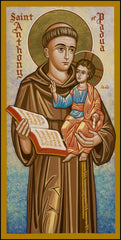 Wood Plaque - St. Anthony of Padua by J. Cole