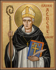 Wood Plaque - St. Albert the Great by J. Cole