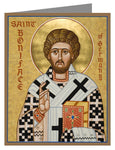 Custom Text Note Card - St. Boniface of Germany by J. Cole