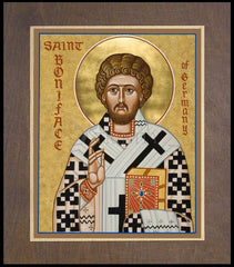 Wood Plaque Premium - St. Boniface of Germany by J. Cole