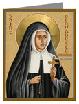 Custom Text Note Card - St. Bernadette of Lourdes by J. Cole