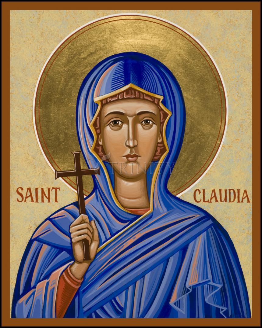 St. Claudia - Wood Plaque
