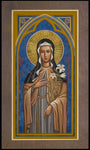 Wood Plaque Premium - St. Clare of Assisi by J. Cole