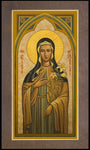 Wood Plaque Premium - St. Clare of Assisi by J. Cole