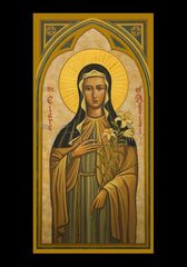 Holy Card - St. Clare of Assisi by J. Cole