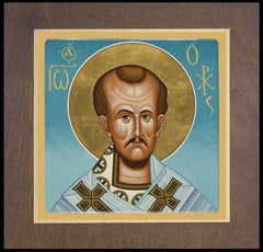 Wood Plaque Premium - St. John Chrysostom by J. Cole