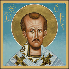 Wood Plaque - St. John Chrysostom by J. Cole