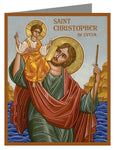 Custom Text Note Card - St. Christopher by J. Cole