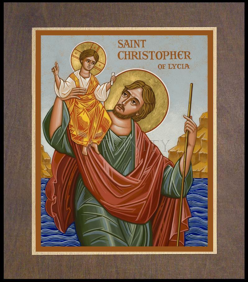 St. Christopher - Wood Plaque Premium