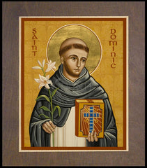 Wood Plaque Premium - St. Dominic by J. Cole