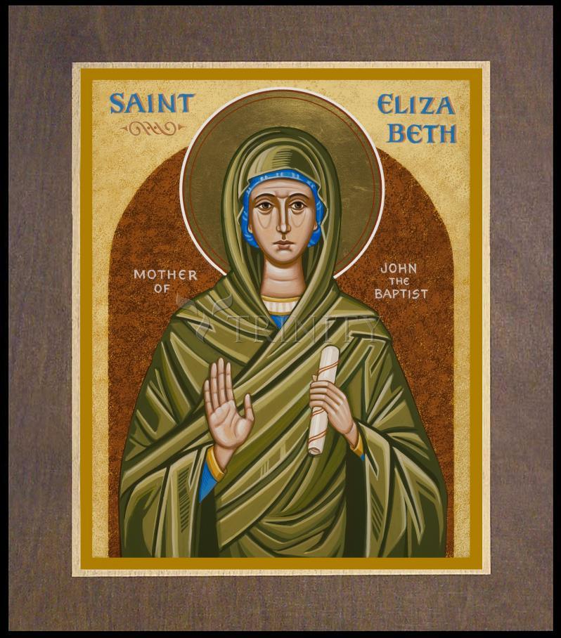 St. Elizabeth, Mother of John the Baptizer - Wood Plaque Premium