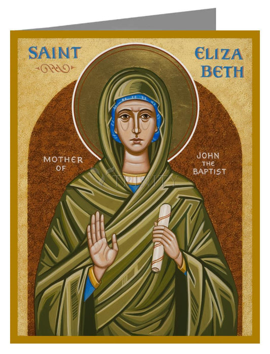 St. Elizabeth, Mother of John the Baptizer - Note Card Custom Text