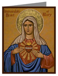 Custom Text Note Card - Immaculate Heart of Mary by J. Cole