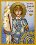 Wood Plaque - St. Joan of Arc by J. Cole