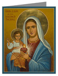 Custom Text Note Card - Our Lady of the Sacred Heart by J. Cole