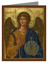 Custom Text Note Card - St. Michael Archangel by J. Cole