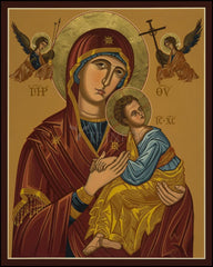 Wood Plaque - Our Lady of Perpetual Help - Virgin of Passion by J. Cole