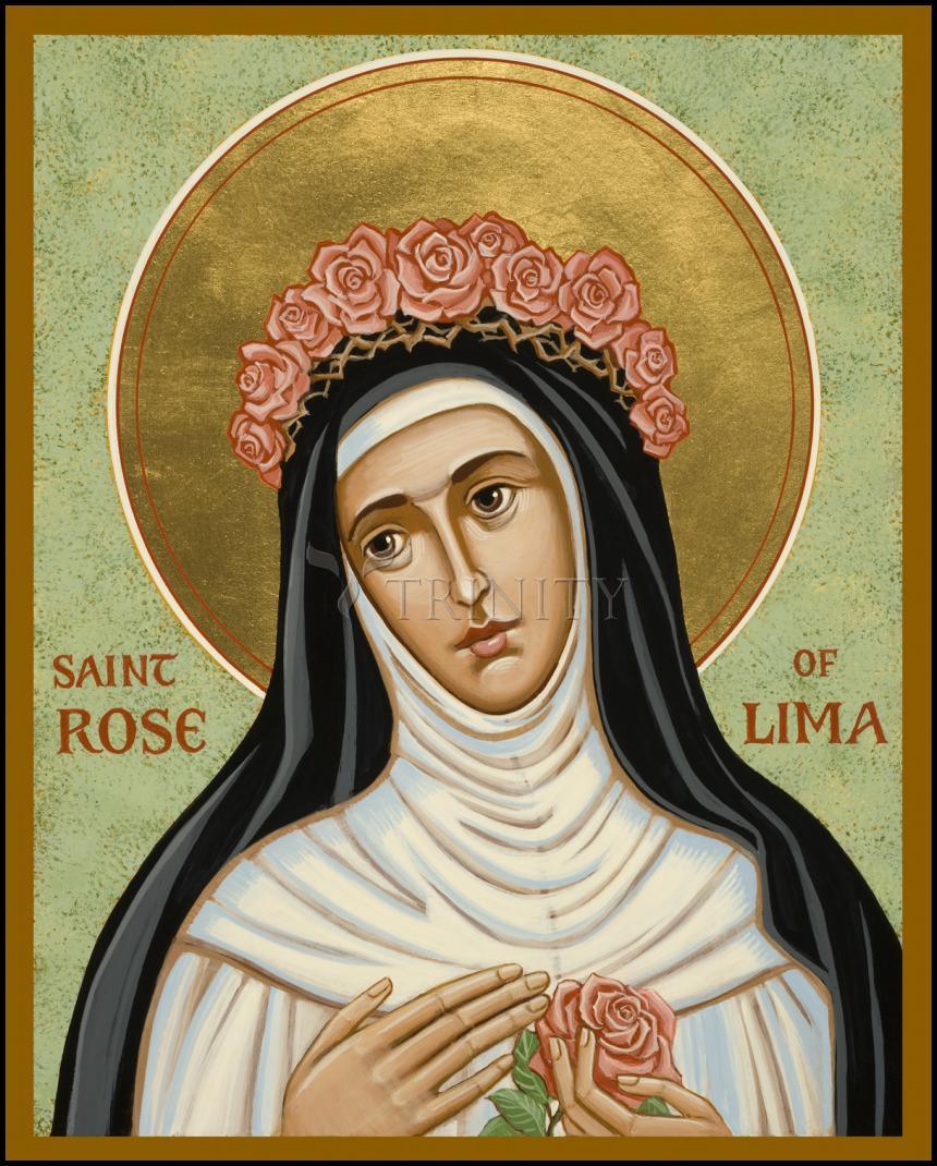 St. Rose of Lima - Wood Plaque