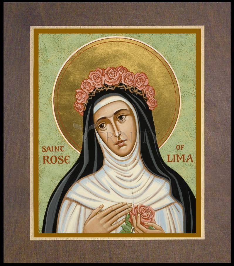 St. Rose of Lima - Wood Plaque Premium
