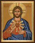 Wood Plaque - Sacred Heart by J. Cole