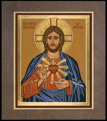 Wood Plaque Premium - Sacred Heart by J. Cole