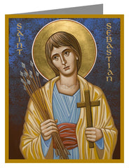 Custom Text Note Card - St. Sebastian by J. Cole