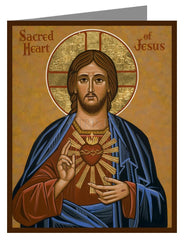 Custom Text Note Card - Sacred Heart by J. Cole