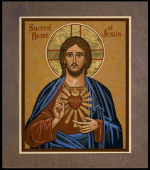 Wood Plaque Premium - Sacred Heart by J. Cole