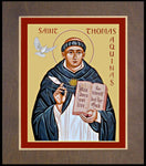 Wood Plaque Premium - St. Thomas Aquinas by J. Cole