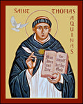 Wood Plaque - St. Thomas Aquinas by J. Cole