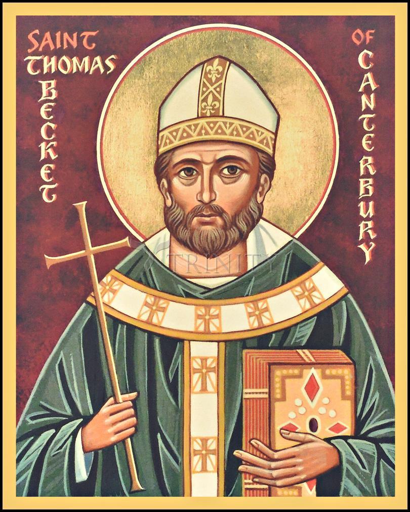St. Thomas Becket - Wood Plaque
