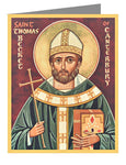 Custom Text Note Card - St. Thomas Becket by J. Cole