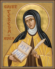 Wood Plaque - St. Teresa of Avila by J. Cole