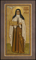 Wood Plaque Premium - St. Teresa of Avila by J. Cole