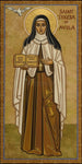Wood Plaque - St. Teresa of Avila by J. Cole