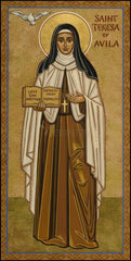 Wood Plaque - St. Teresa of Avila by J. Cole