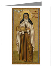 Custom Text Note Card - St. Teresa of Avila by J. Cole