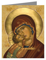 Custom Text Note Card - Virgin of Vladimir by J. Cole