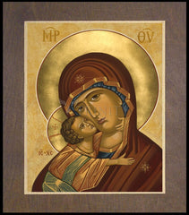 Wood Plaque Premium - Virgin of Vladimir by J. Cole