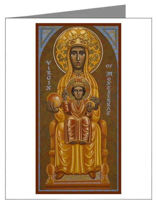 Virgin of Montserrat - Black Madonna - Note Card Custom Text