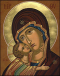 Wood Plaque - Virgin of Vladimir by J. Cole