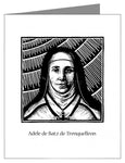 Custom Text Note Card - Bl. Adèle de Batz de Trenquelléon by J. Lonneman