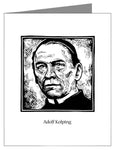 Custom Text Note Card - St. Adolf Kolping by J. Lonneman